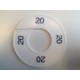 Maatring 9 cm wit/zw 20 